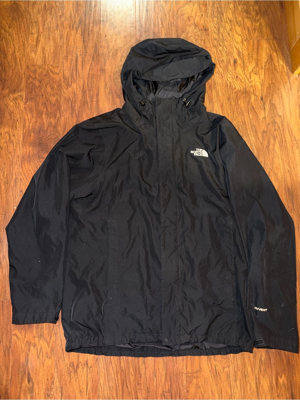 The North Face Black Hooded Rain Jacket